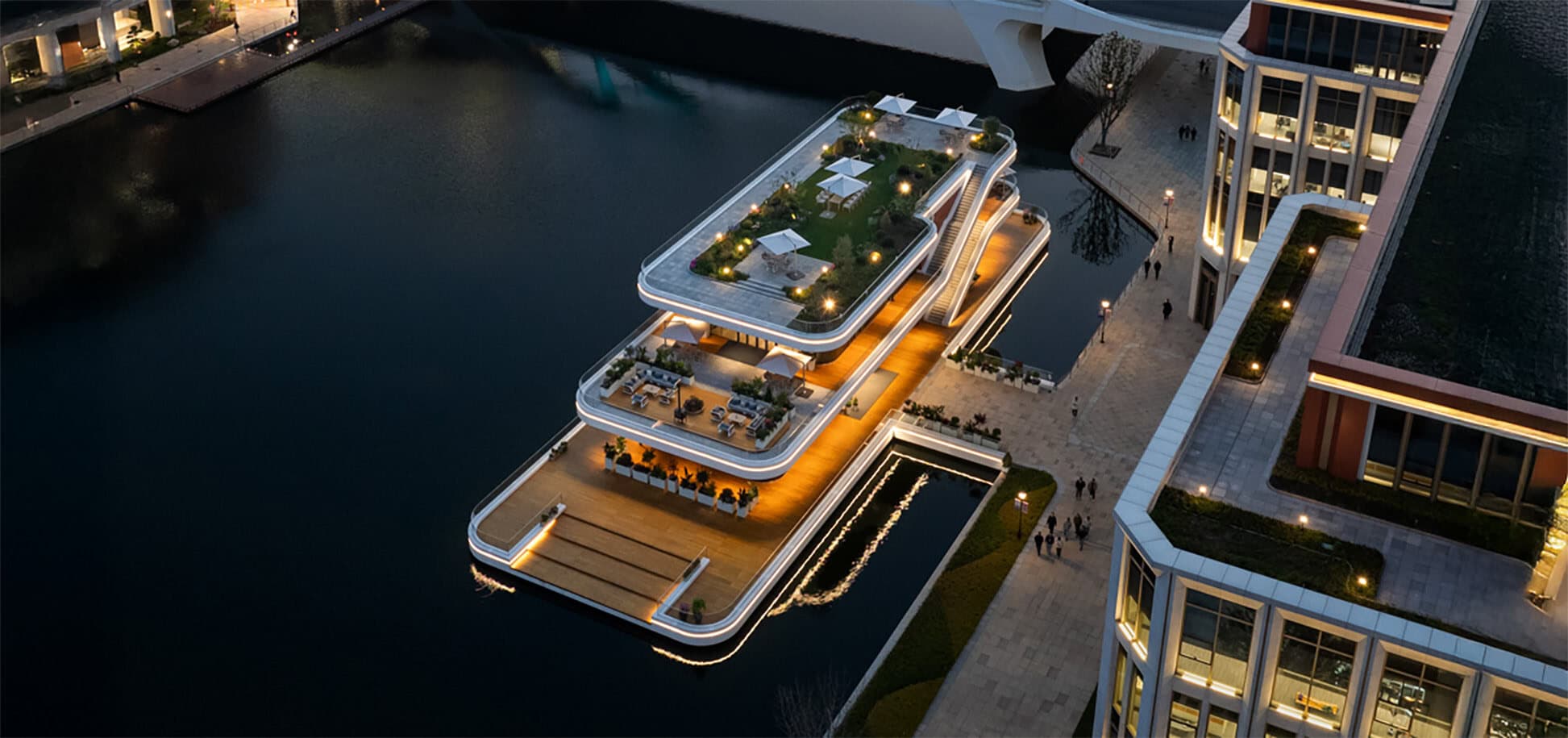 Waterfront Restaurant Garden by Weimar — 2